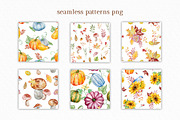 Watercolor Autumn Pumpkins Clipart, a Seasonal Illustration by SvetaArtStore (Thumbnail 14 of 15)