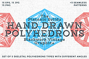 Hand Drawn Polyhedrons, a Graphic by TRIKONA (Thumbnail 1 of 3)
