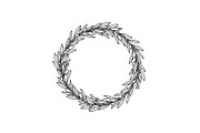 Floral Wreath Circle SVG Bundle, an Illustration by Creativeshirt (Thumbnail 4 of 51)