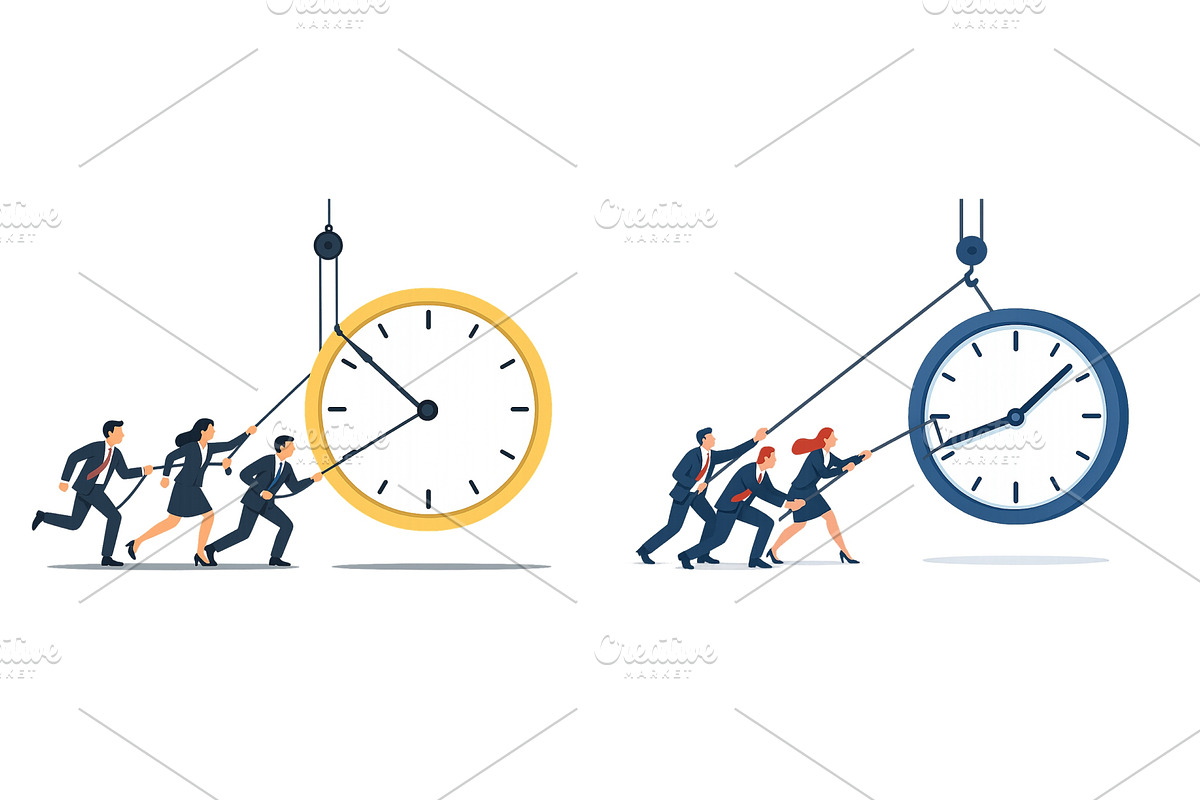 Business professionals racing, a Finance Illustration by ZinetroN