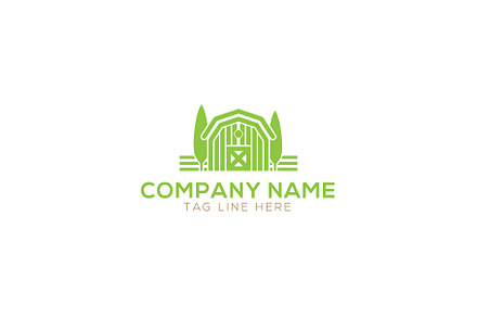 Nature logo design with agriculture