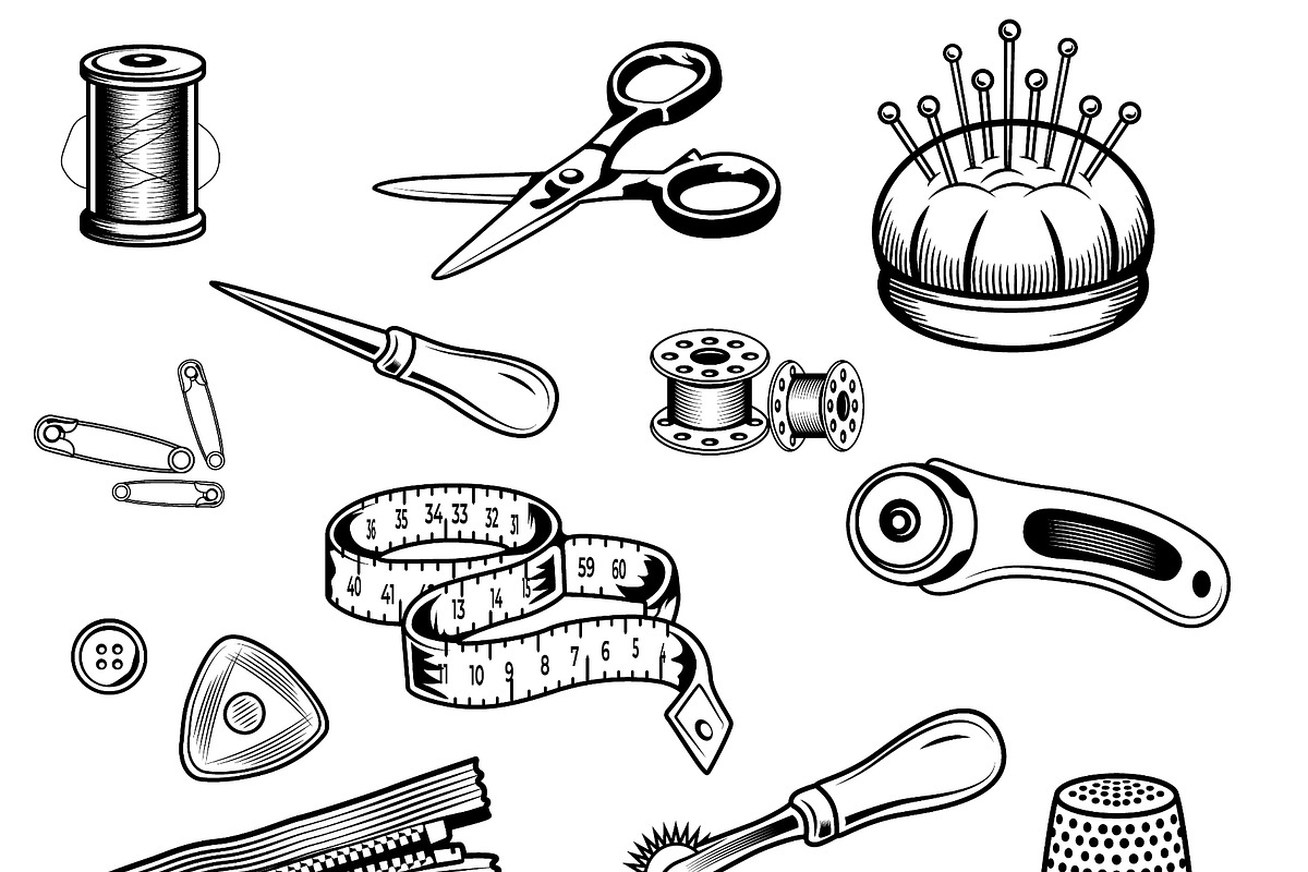 Set of 18 sewing and tailoring, an Object Illustration by LogosDen (Photo 3 of 3)