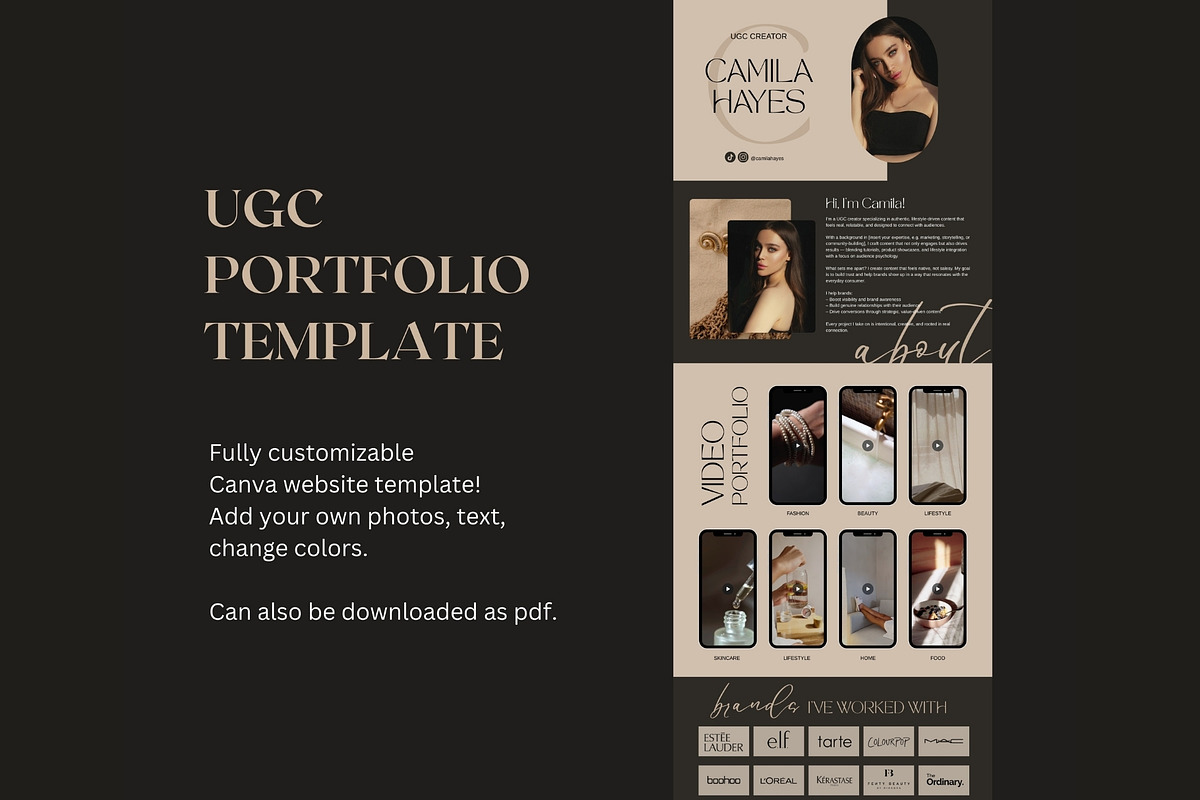 UGC Portfolio Template, UGC Website preview 3