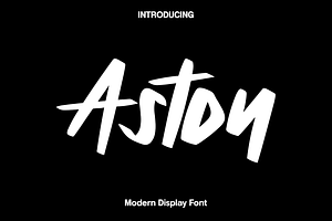 Aston - Modern Display Font, a Script Font by Luna Shop