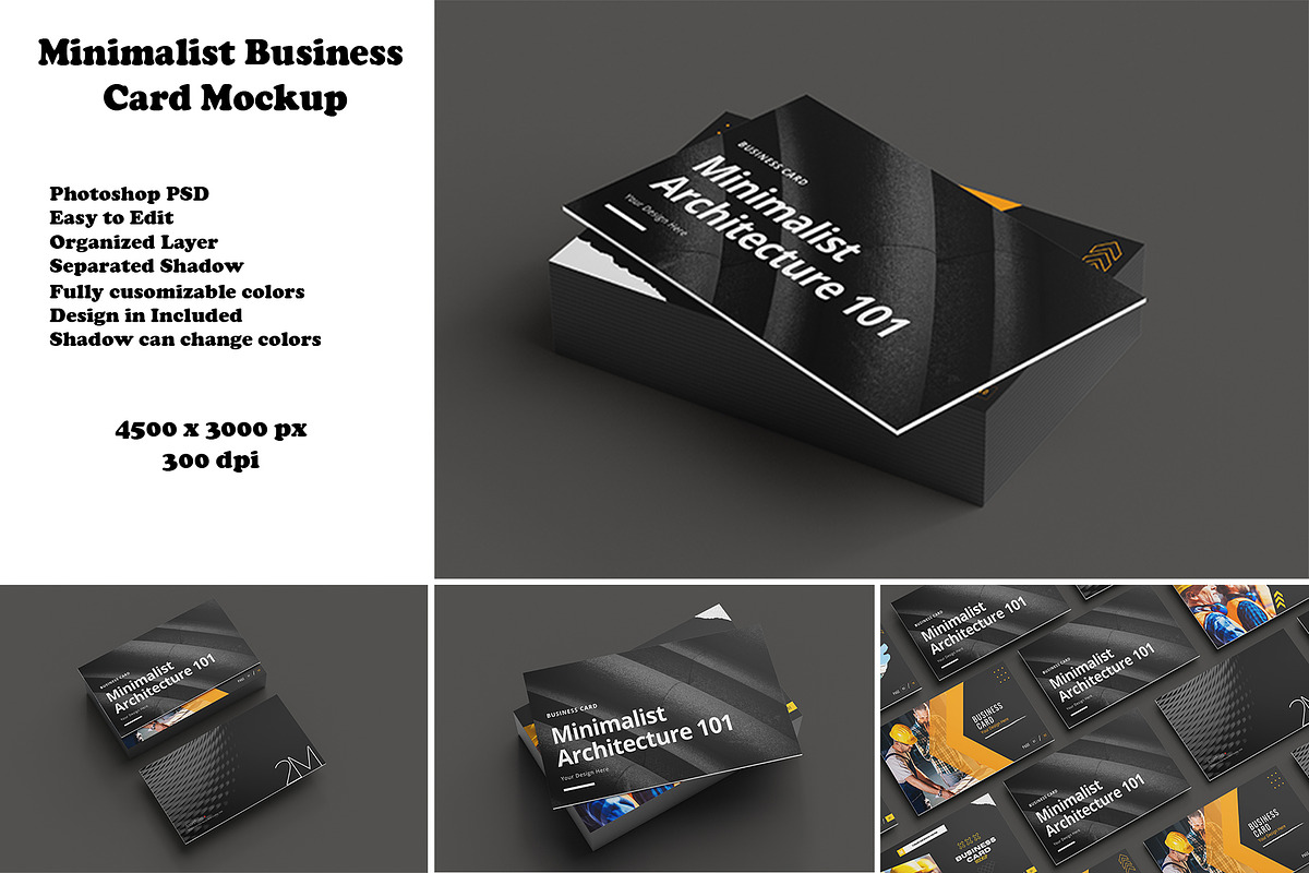 Minimalist Business Card Mockup, a Print Template by 2M GRAPHICS DESIGN (Photo 1 of 5)