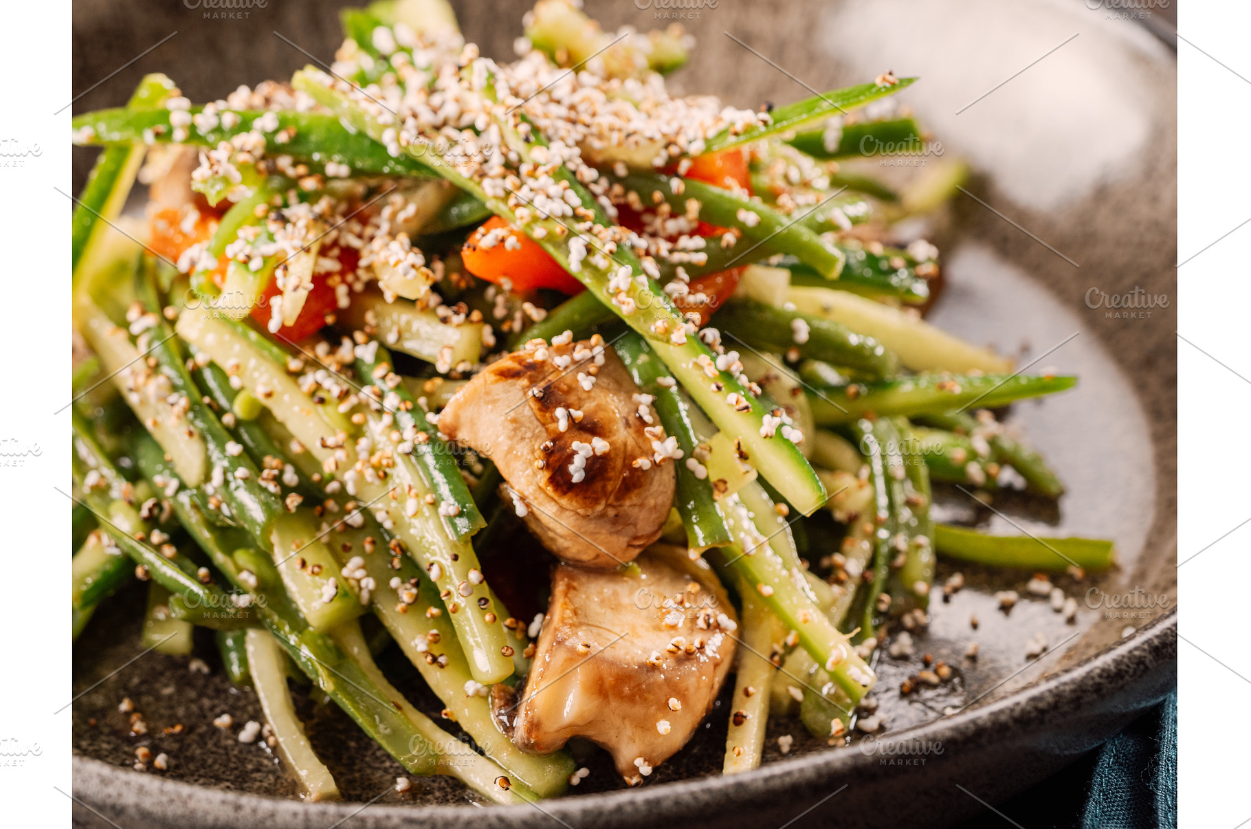 Spicy pork salad in asian style, a Food & Drink Photo by Fascinadora