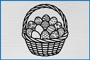 20 Easter Egg Basket Silhouette Set, a Decorative Illustration by Artivon (Thumbnail 3 of 4)