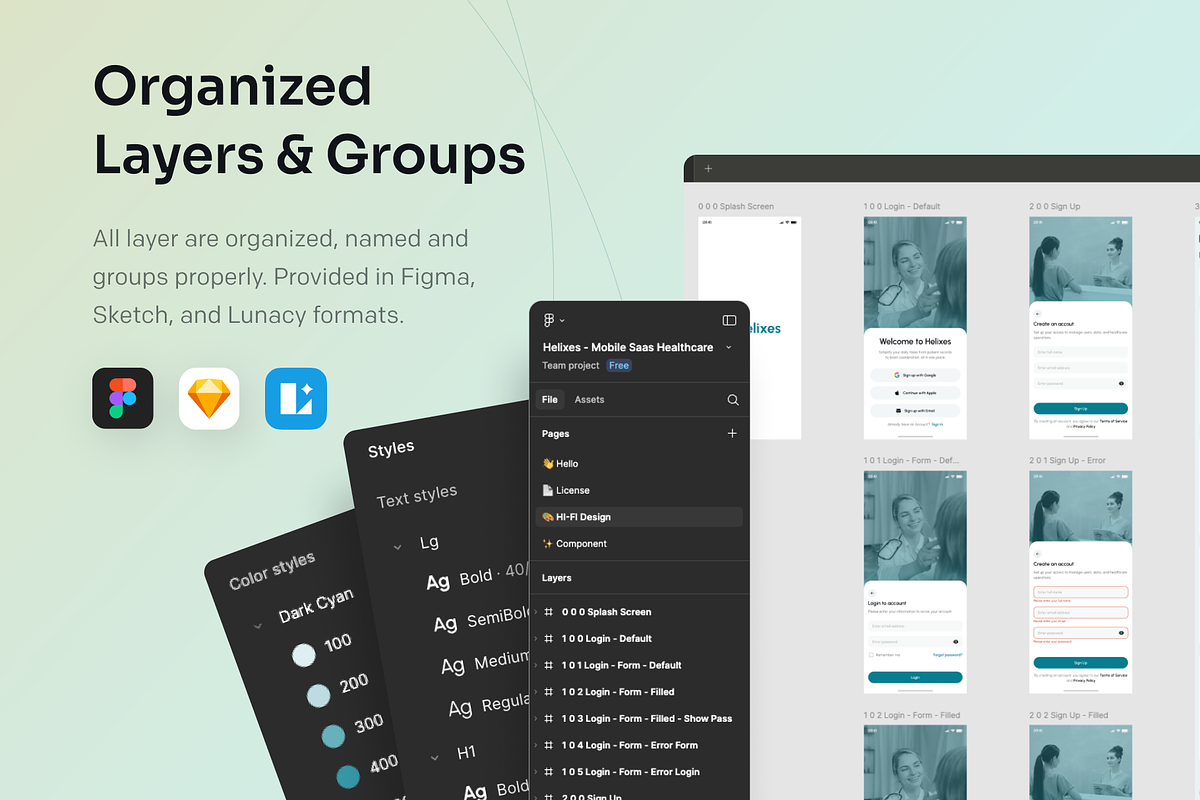 Helixes - Health Management UI Kit, an UI Kit Template by Agensip Design Agency (Photo 7 of 10)