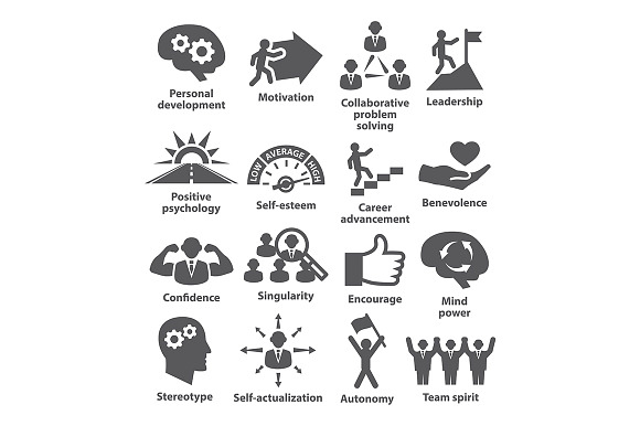 Business Management Icons. Pack 16.