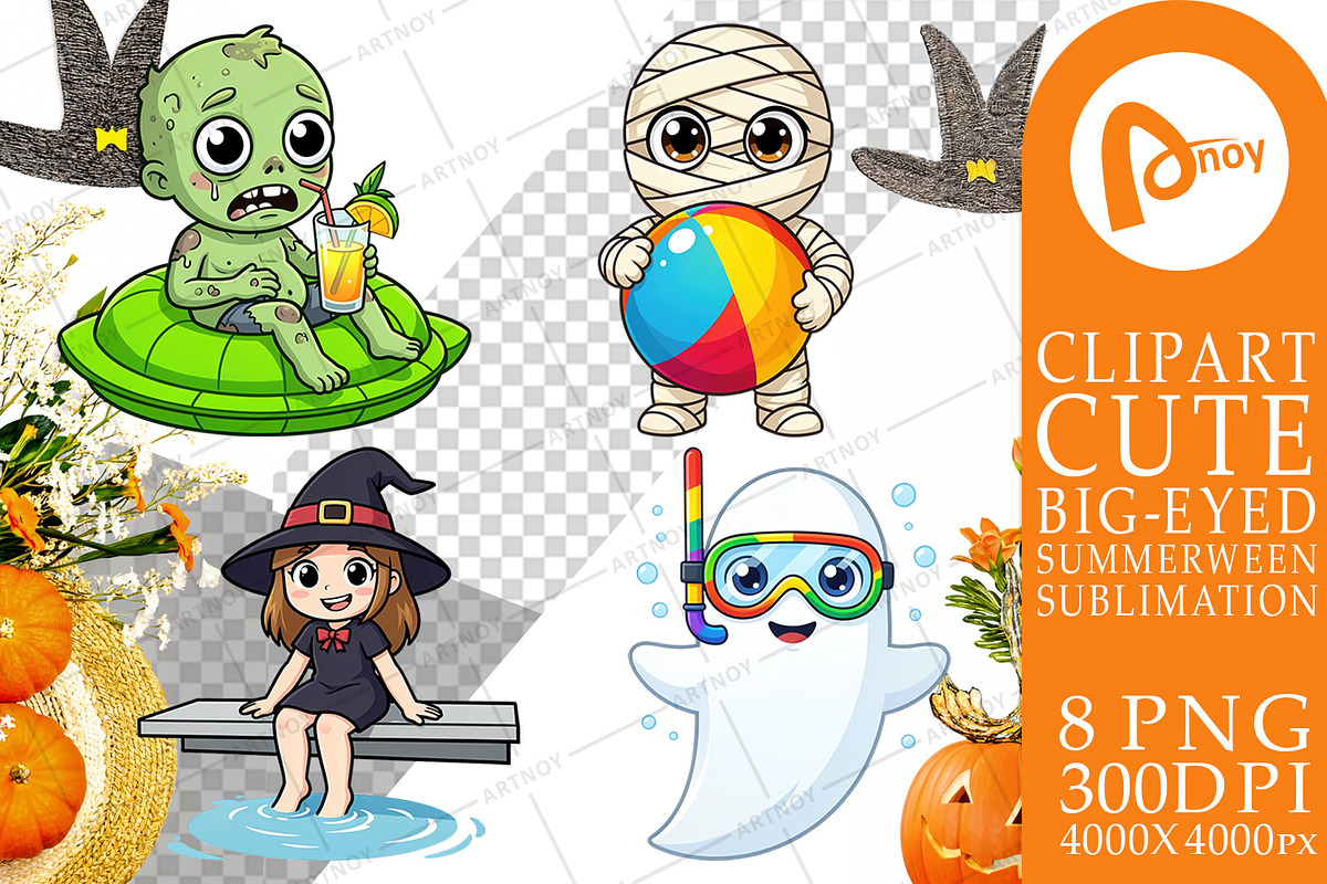 Summerween Sublimation PNG, a Seasonal Illustration by Artnoy (Photo 14 of 18)