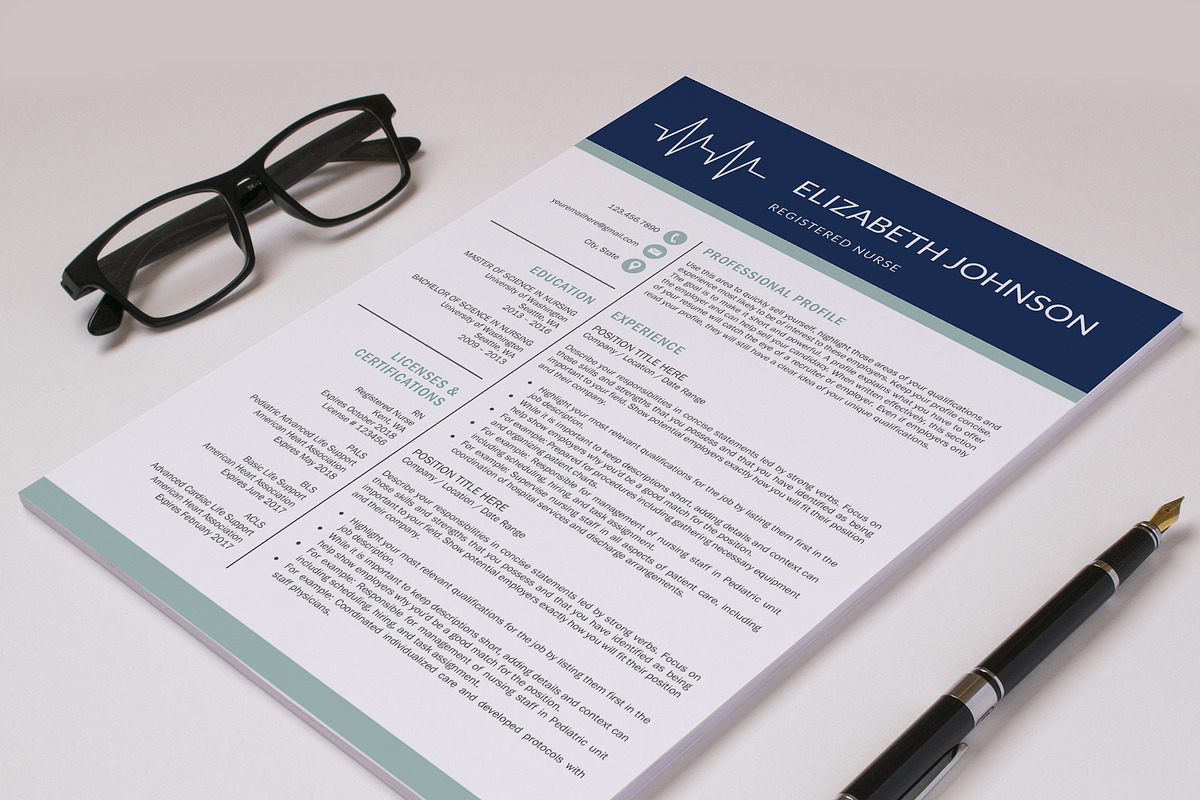 Nurse Resume | Medical CV Template, a Resume Template by Klamp Studio (Photo 8 of 9)