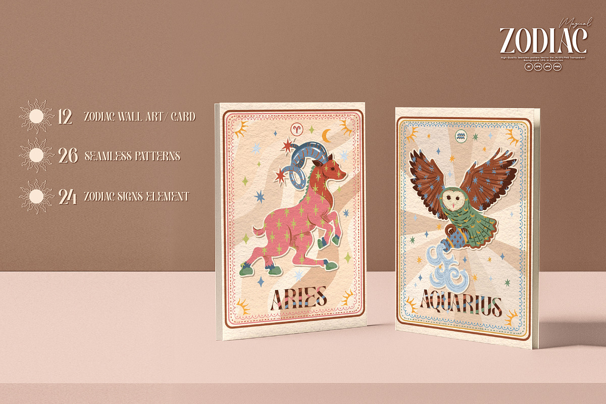 MAGICAL ZODIAC Collection, a Pattern Graphic by MSNTY STUDIOX (Photo 5 of 27)