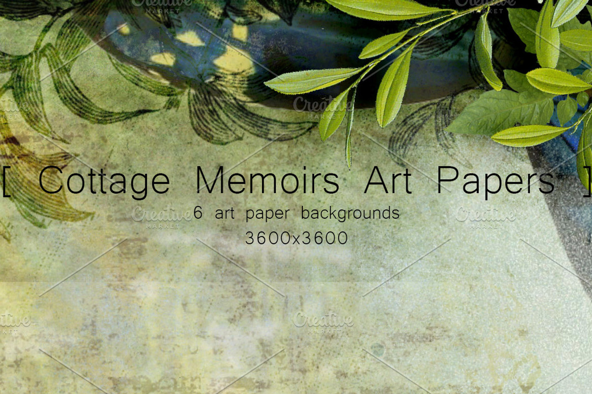 Cottage Memoirs Art Papers, a Texture Graphic by TheUrbanLine (Photo 1 of 4)