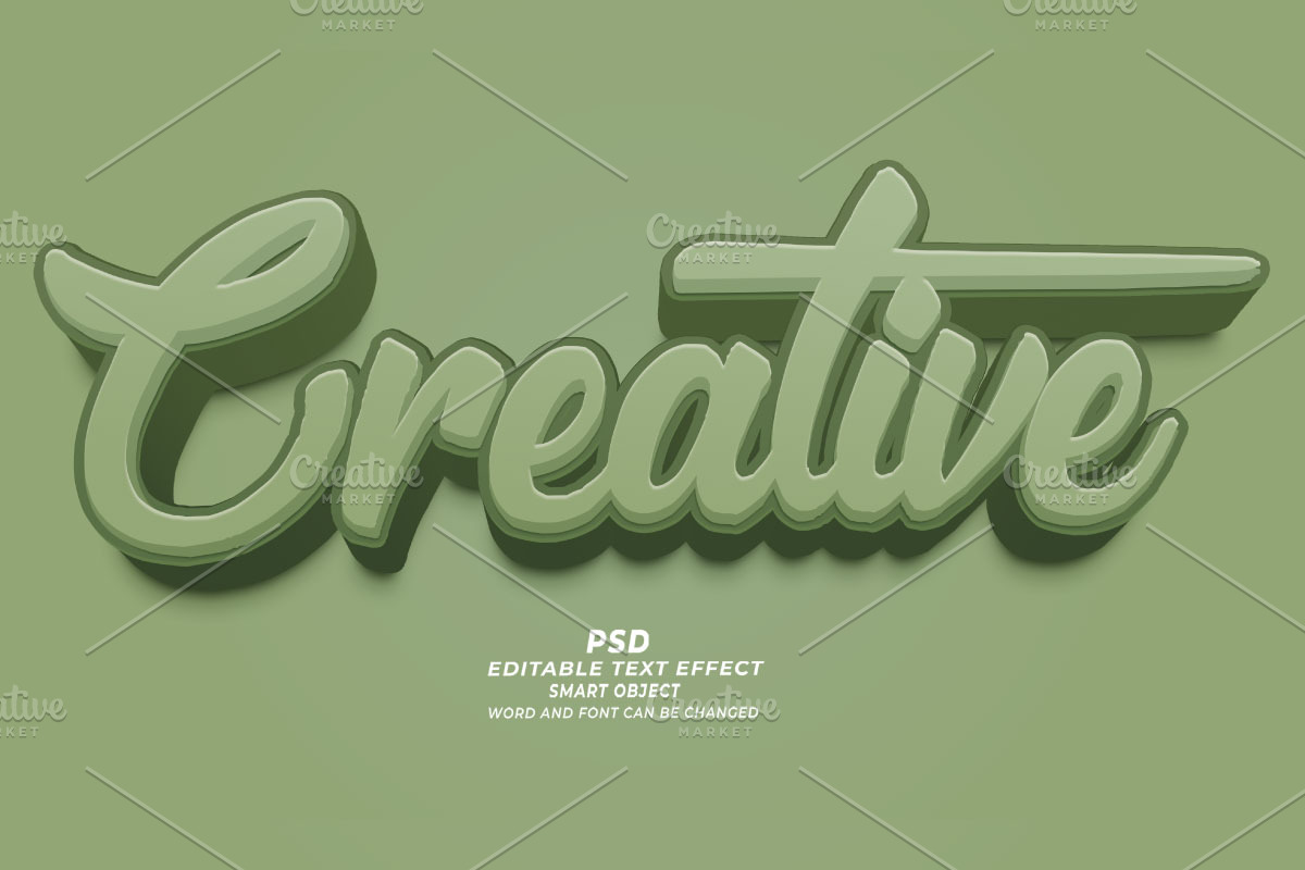 Creative PSD 3D Editable Text Effect, a Layer Style Add-On by TrueVector (Photo 1 of 2)