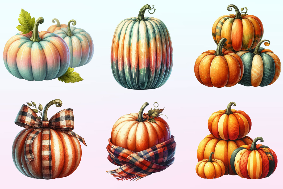 Watercolor Autumn Pumpkin Clipart, a Graphic by CitraGraphics (Photo 2 of 4)
