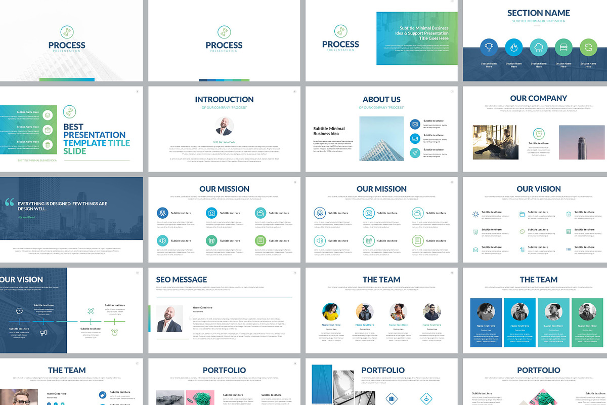 Process | Multipurpose PowerPoint, a Presentation Template by ...