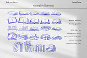 Book Lover Line Art Bundle, a Decorative Illustration by Fins and Fiction (Thumbnail 6 of 8)