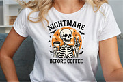 Skeleton Retro Halloween Coffee Fall, an Illustration by Sublimation Artist (Thumbnail 3 of 9)