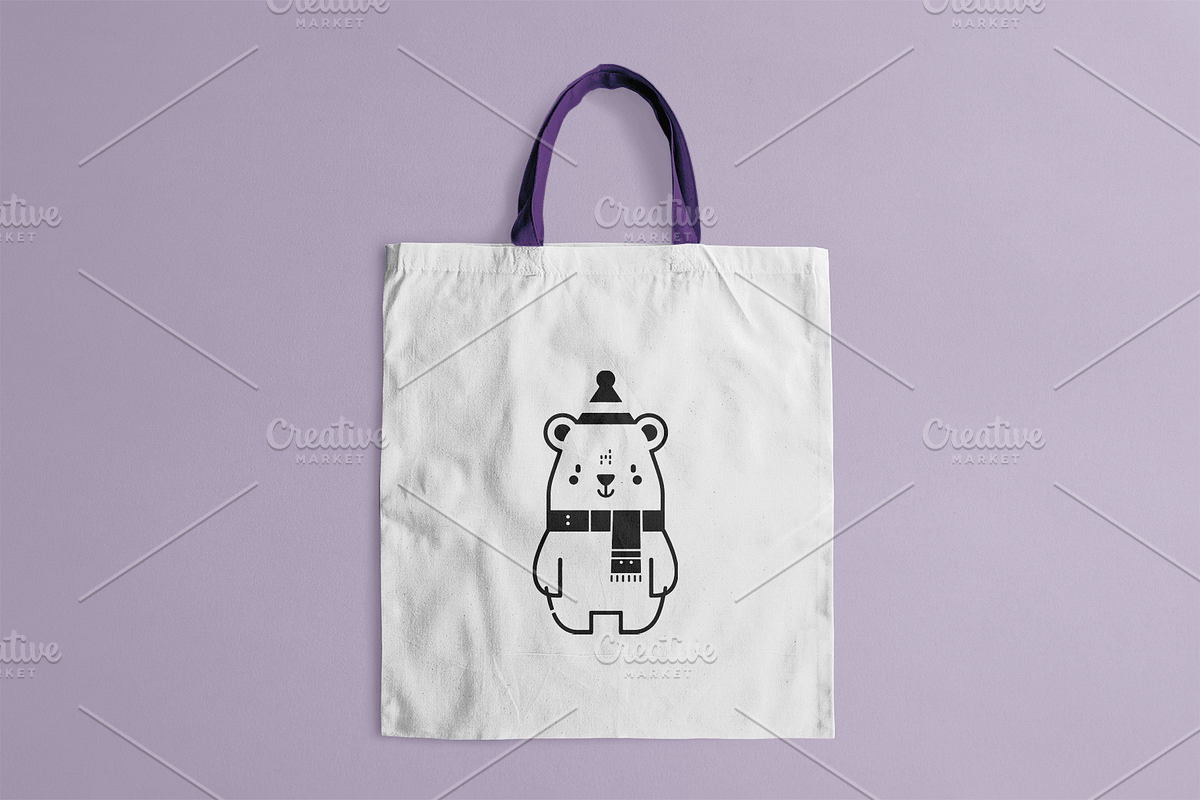 Bear Logo Design Winter Scarf, a Branding & Logo Template by Vectorium Studio (Photo 2 of 2)
