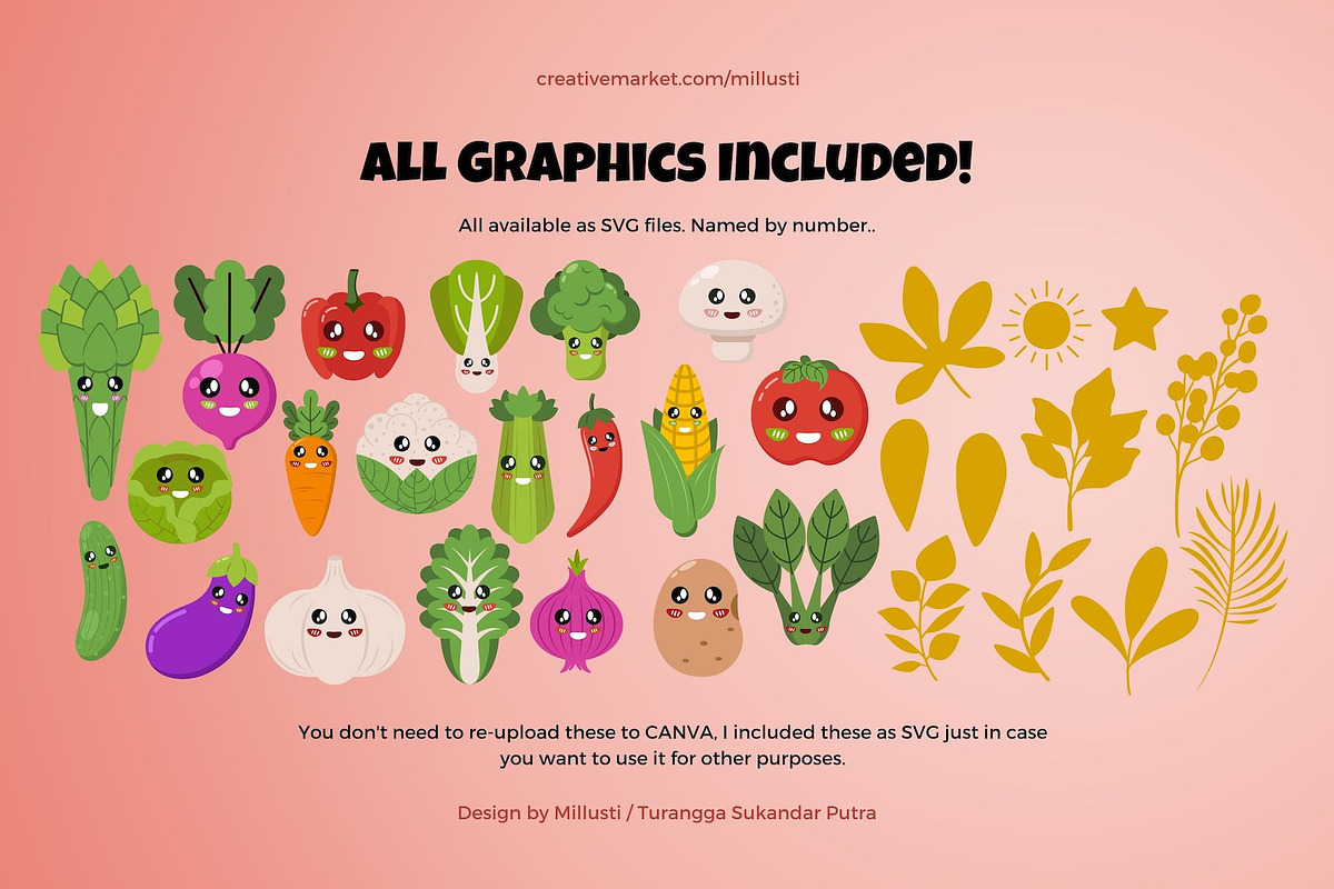 Customizable Vegetables Nursery Art, a Food Illustration by Millusti (Photo 2 of 9)