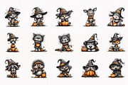 Cute Halloween Animal PNG Bundle, a Seasonal Illustration by fashionaddict (Thumbnail 3 of 7)