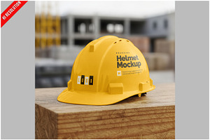 Hard Hat Logo Mockup, an Apparel Mockup by Bruno's Shop