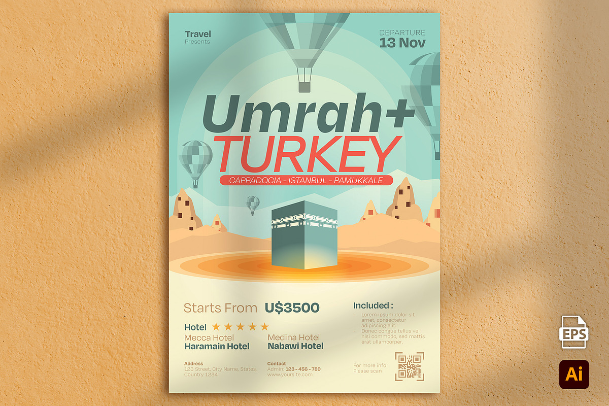 Umrah Flyer, a Flyer Template by Aarley Kaiven (Photo 1 of 2)