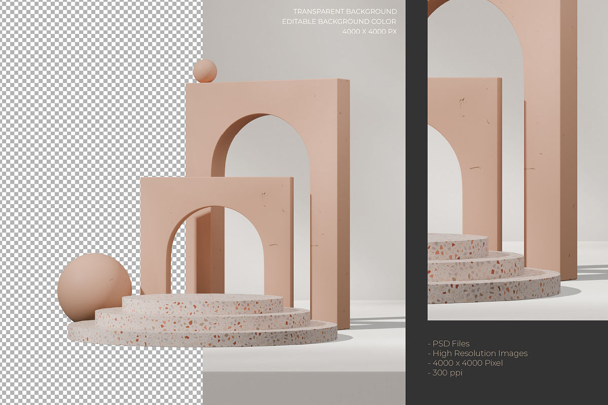 5 Podium with Transparent Background, a Background Graphic by faustudio (Photo 4 of 7)