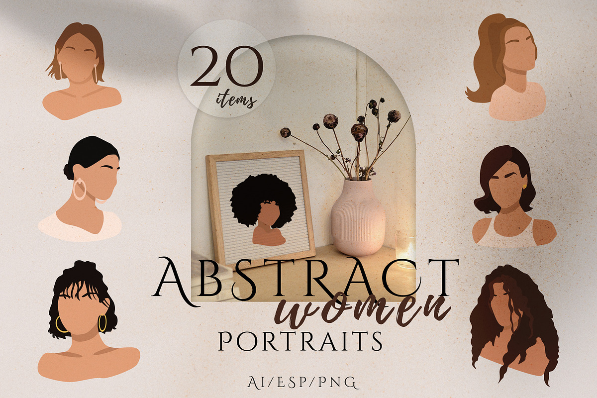 Abstract Women Portraits, an Illustration by Katerine Kolak (Photo 1 of 8)