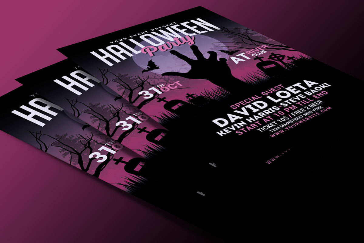 Halloween Party Flyer, a Flyer Template by Muhamad Iqbal hidayat (Photo 4 of 4)