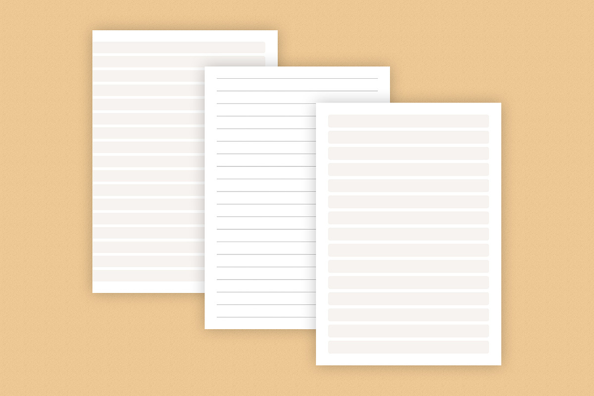 Printable Notes Paper Template, a Stationery Template by MNT-Creator (Photo 2 of 10)