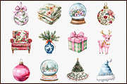 Grandmillennial Christmas Clipart, an Illustration by Sublimation Artist (Thumbnail 3 of 6)