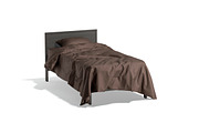 Brown Wooden Single Bed 3D Model, an Object 3D Model by rebrandy (Thumbnail 1 of 10)