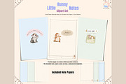 Little Bunny Notes Clipart Set, an Animal Illustration by Annyillustration (Thumbnail 3 of 5)