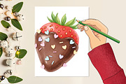 Watercolor Valentine's Day Food Png, an Illustration by Designking (Thumbnail 2 of 5)