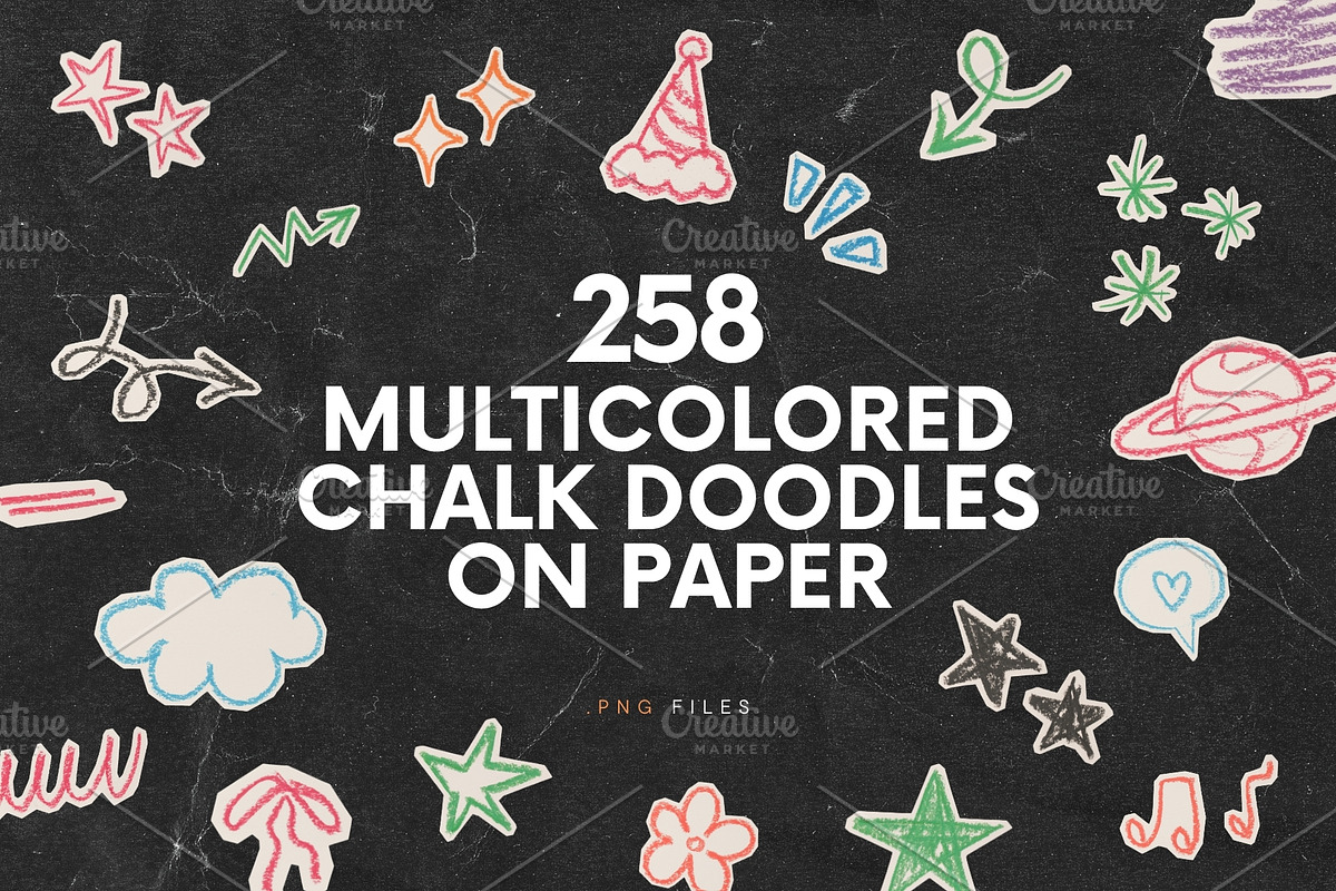 258 Multicolored Chalk Doodles Paper, an Abstract Photo by Ksuview (Photo 1 of 8)