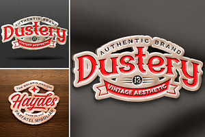 Metal Pin – Text and Logo Mockup