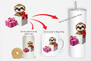 Sloth Clipart Gift, a Graphic by Artnoy (Thumbnail 4 of 5)