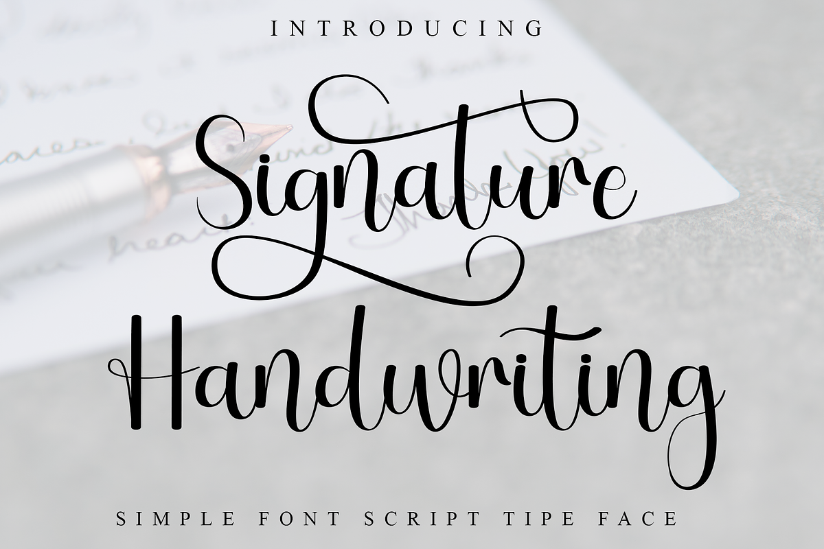 SignatureHandwriting, a Handwritten Font by FreshTypeINK (Photo 1 of 8)