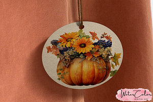 Floral Pumpkins Collection Clipart