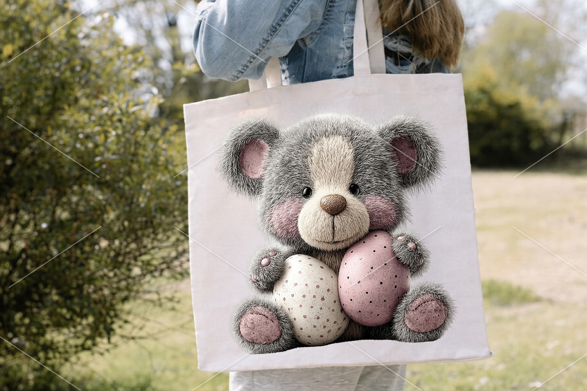 Whimsical Easter Teddy Bear Clipart, a Seasonal Illustration by Canvas Craft (Photo 6 of 7)
