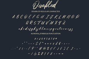 Disabled - Textured Handwritten Font