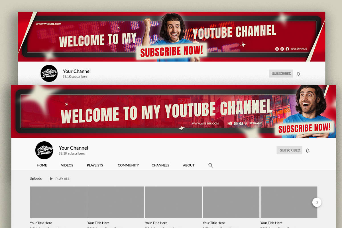 Gamer Reaction Youtube & Canva, a Social Media Template by Attype (Photo 2 of 5)