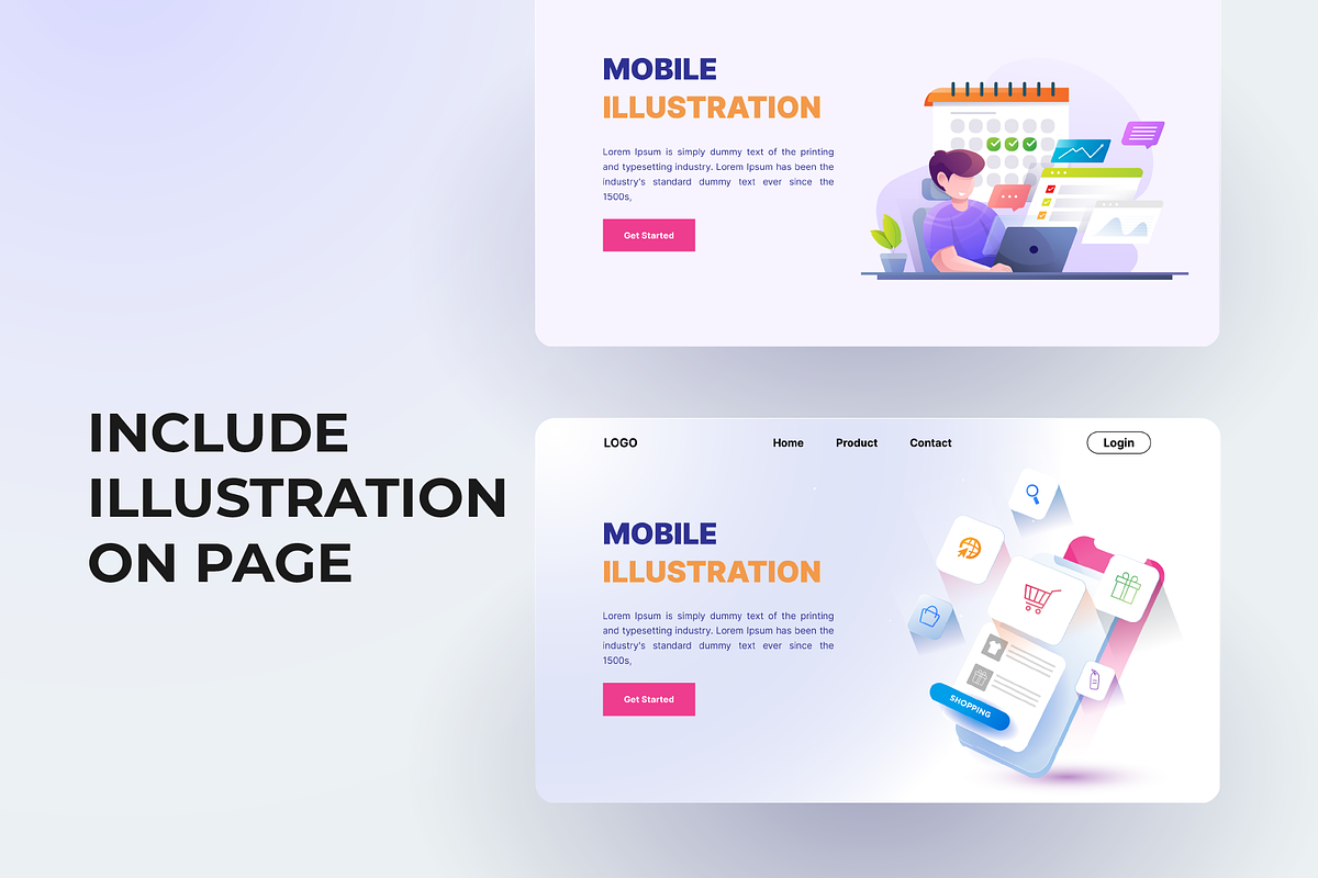 Modern Illustration Landing Page, a Landing Page Template by Pixel Blend (Photo 2 of 7)