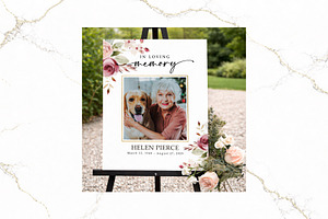 Funeral Welcome Sign Canva FR008, a Poster Template by TyphoonStudio
