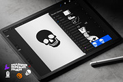 Halloween Procreate Stamp Brushes, a Brush Add-On by Layerform Design Co. (Thumbnail 2 of 5)