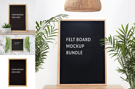 Felt board mock up bundle by nsd
