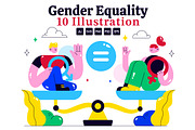 10 Gender Equality Illustration, a Person Illustration by denayunebgt (Thumbnail 1 of 4)