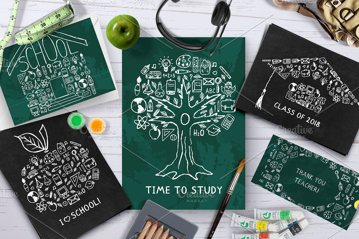 Chalk Font and School Pack preview 6
