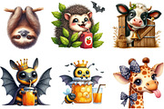 Quirky Animal Peeking Clipart, an Illustration by DreamArtGraphic (Thumbnail 4 of 4)